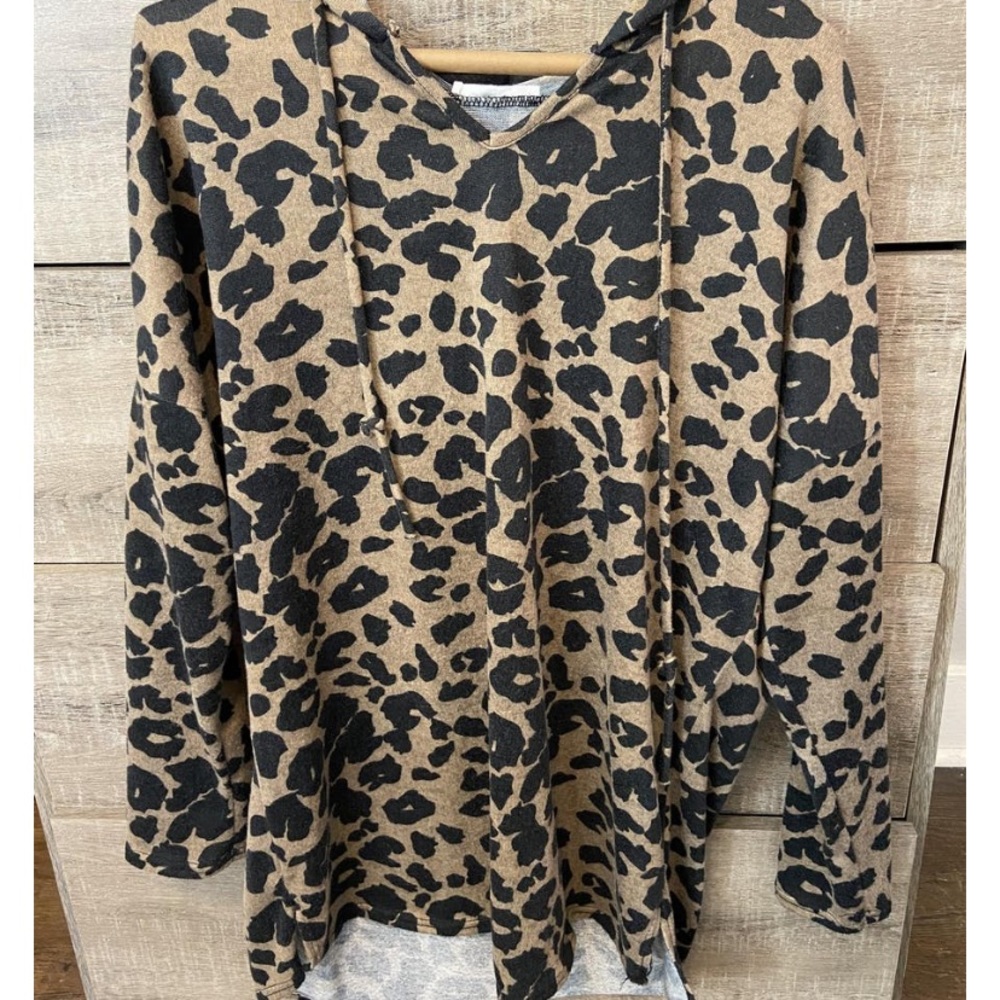 Cheetah print hoodie